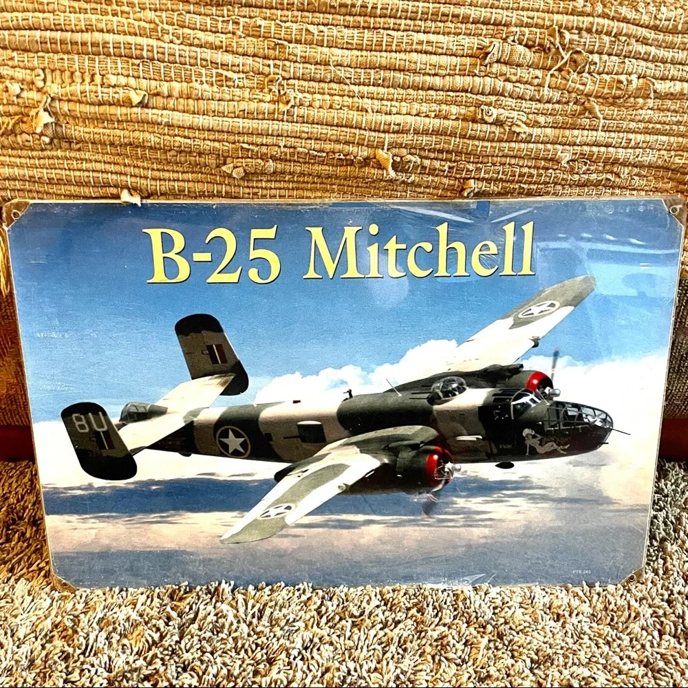 NEW Heavy Duty Steel B-25 Mitchell Metal Sign